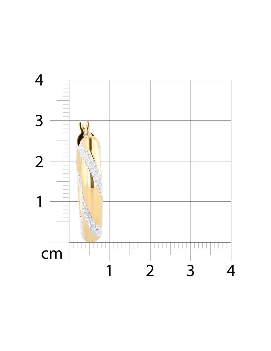 Arracadas de oro amarillo 14 K con acabado brillante 5