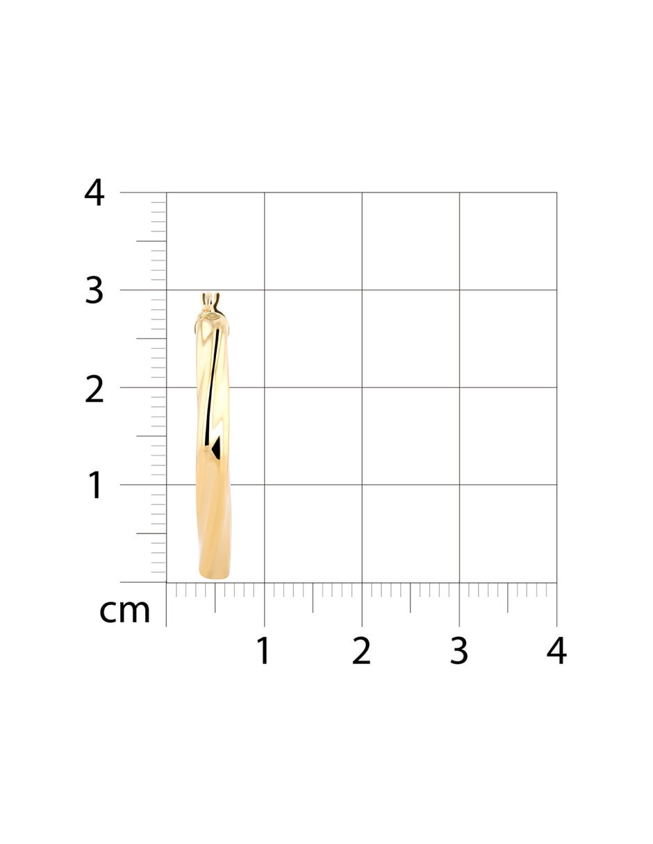 Arracadas de oro amarillo 14 K con acabado brillante 5