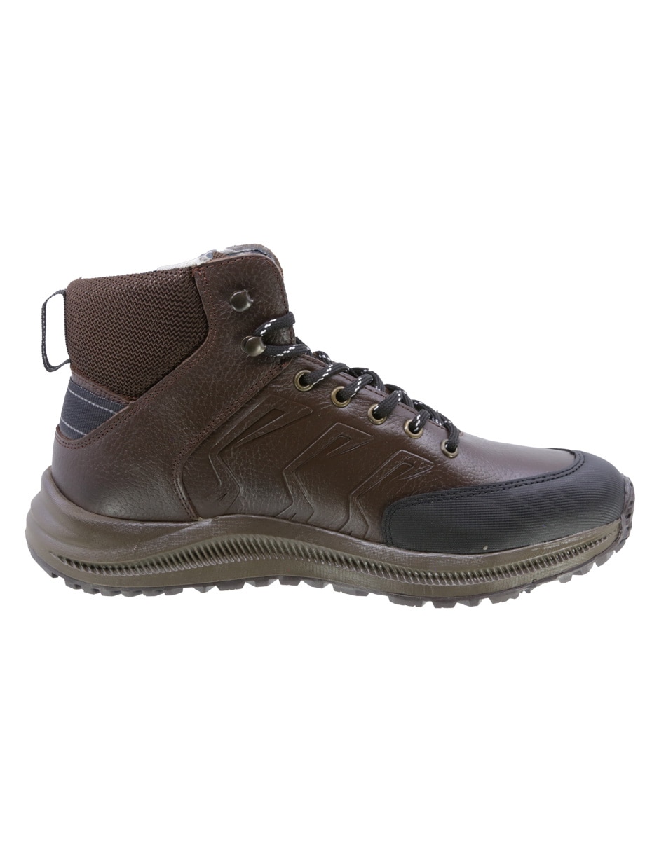 Botín outdoor de piel para hombre 4