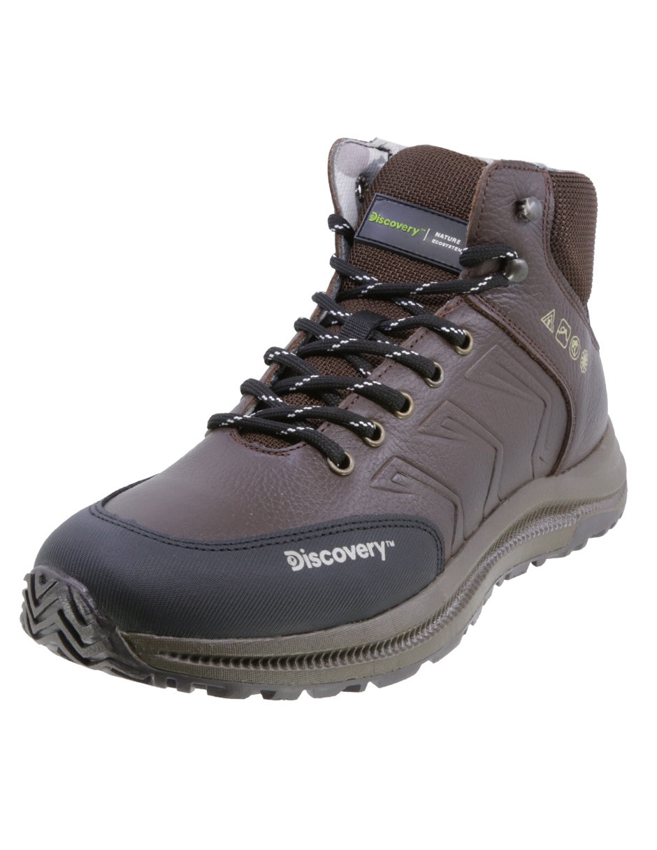 Botín outdoor de piel para hombre 6