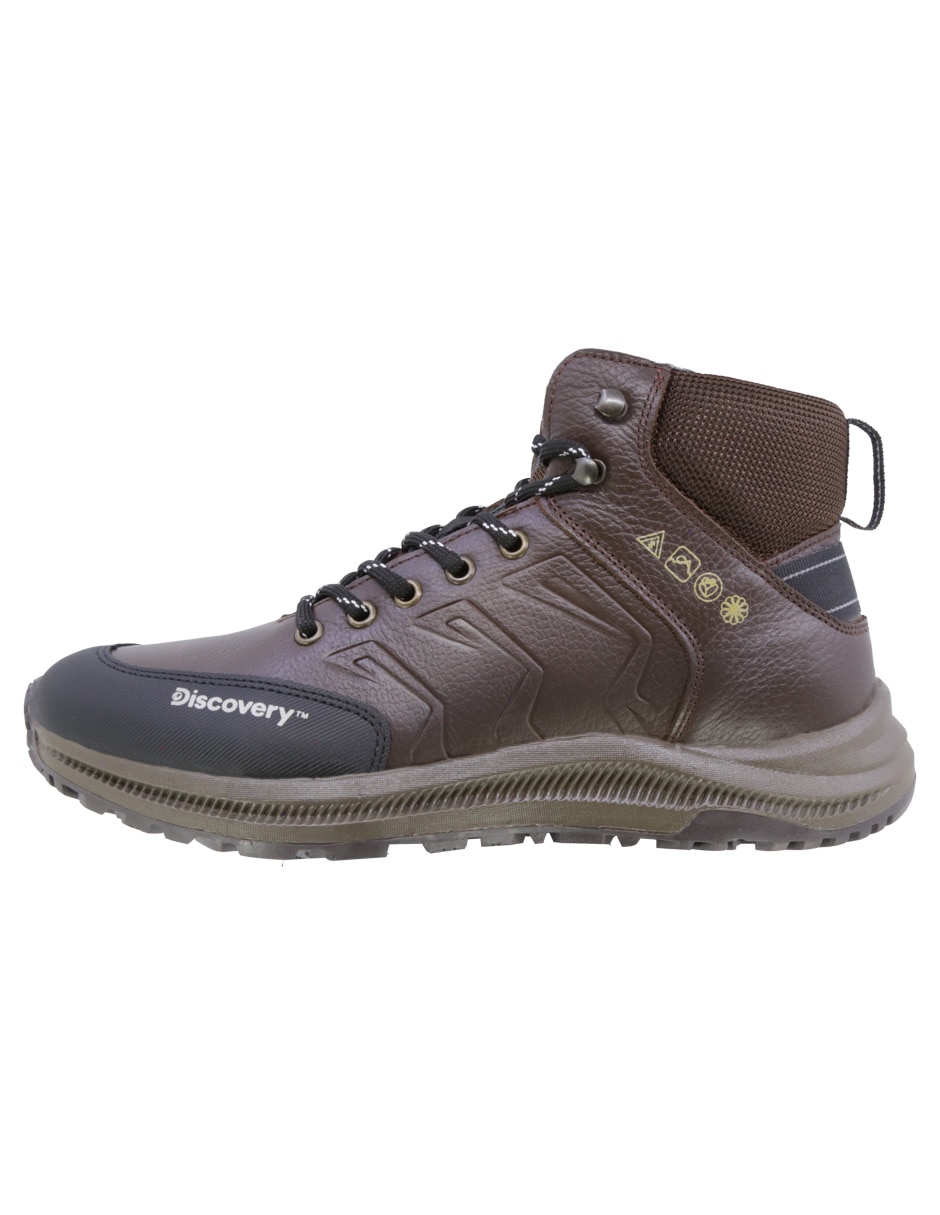 Botín outdoor de piel para hombre