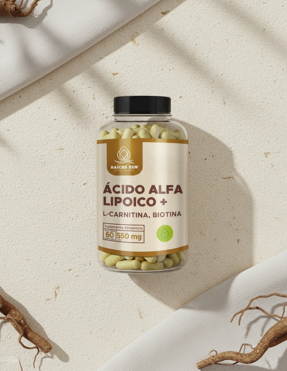 Ácido Alfa Lipoico Raíces Zen 60 Cápsulas RAÍCES ZEN con Ácido Alfa Lipoico sabor Sin sabor de