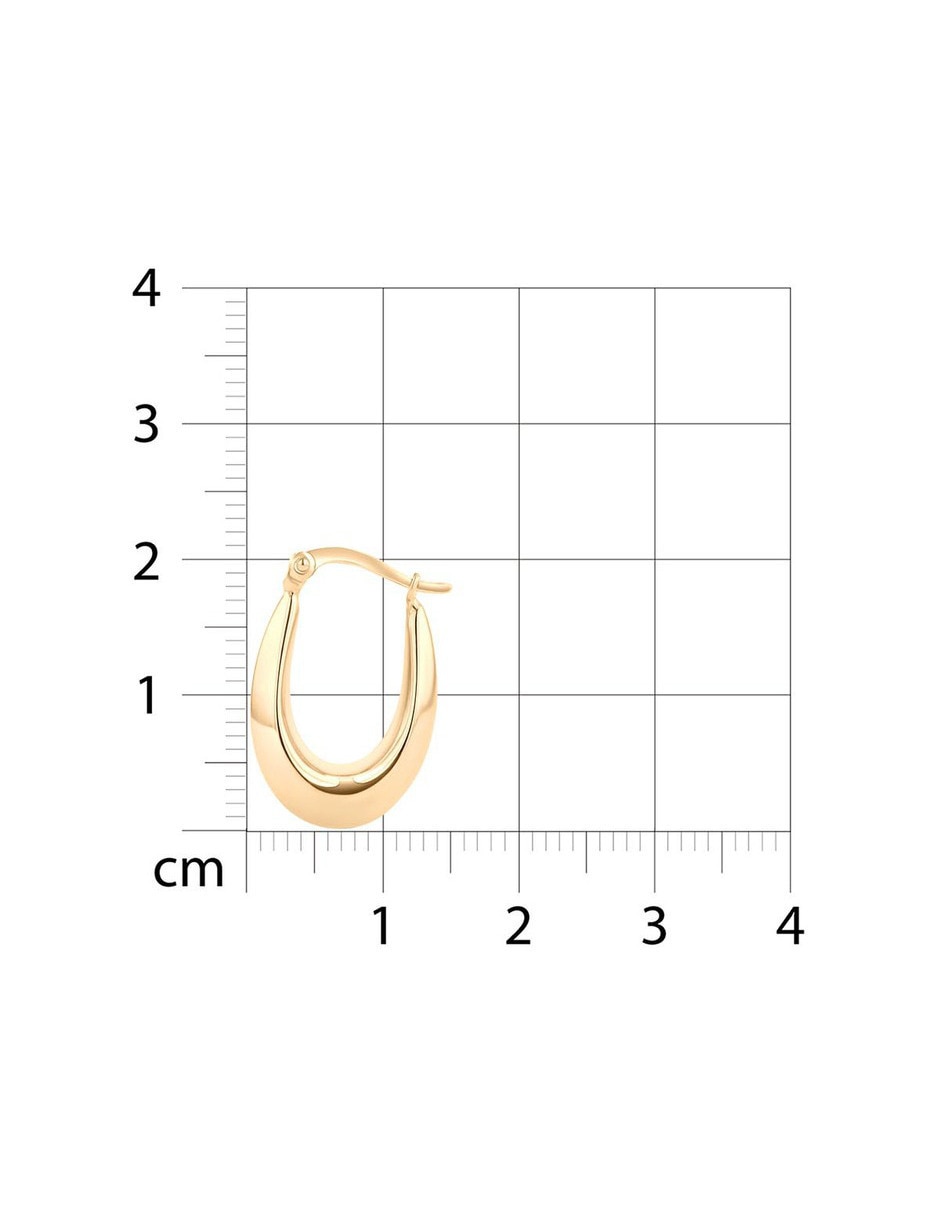 Arracadas de oro amarillo 14 K con acabado brillante 5