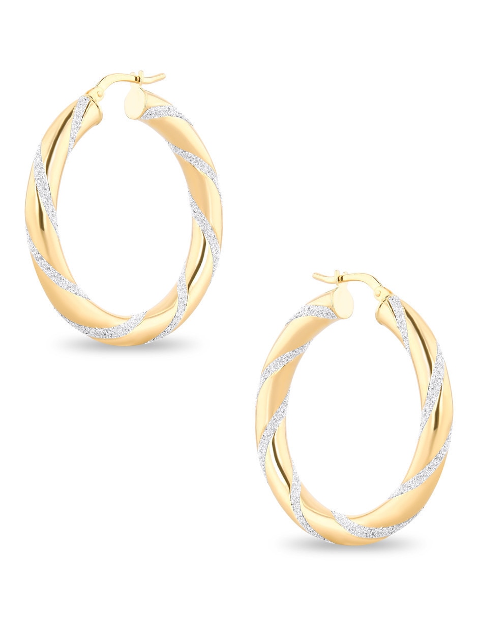 Arracadas JOYERÍAS BIZZARRO de oro amarillo 14 K con acabado brillante
