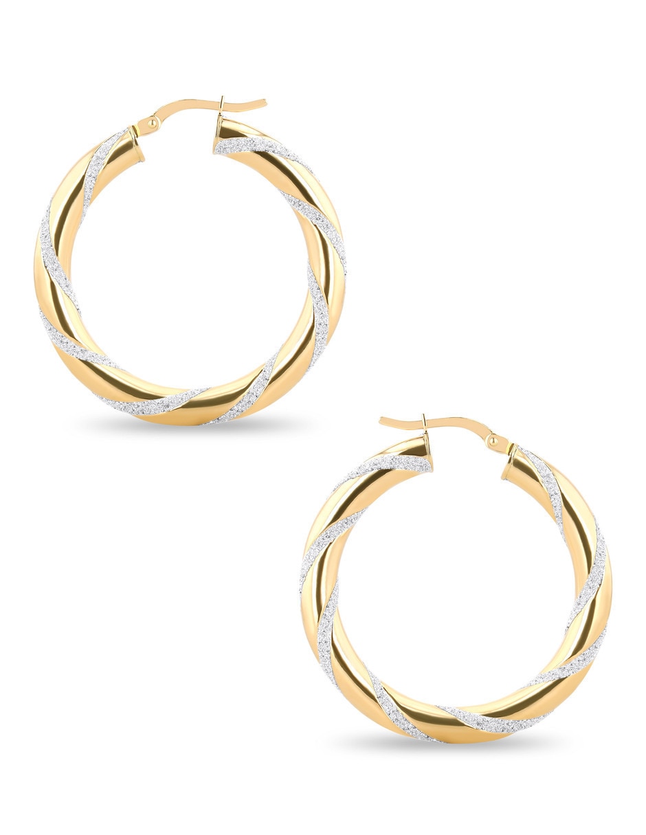 Arracadas JOYERÍAS BIZZARRO de oro amarillo 14 K con acabado brillante