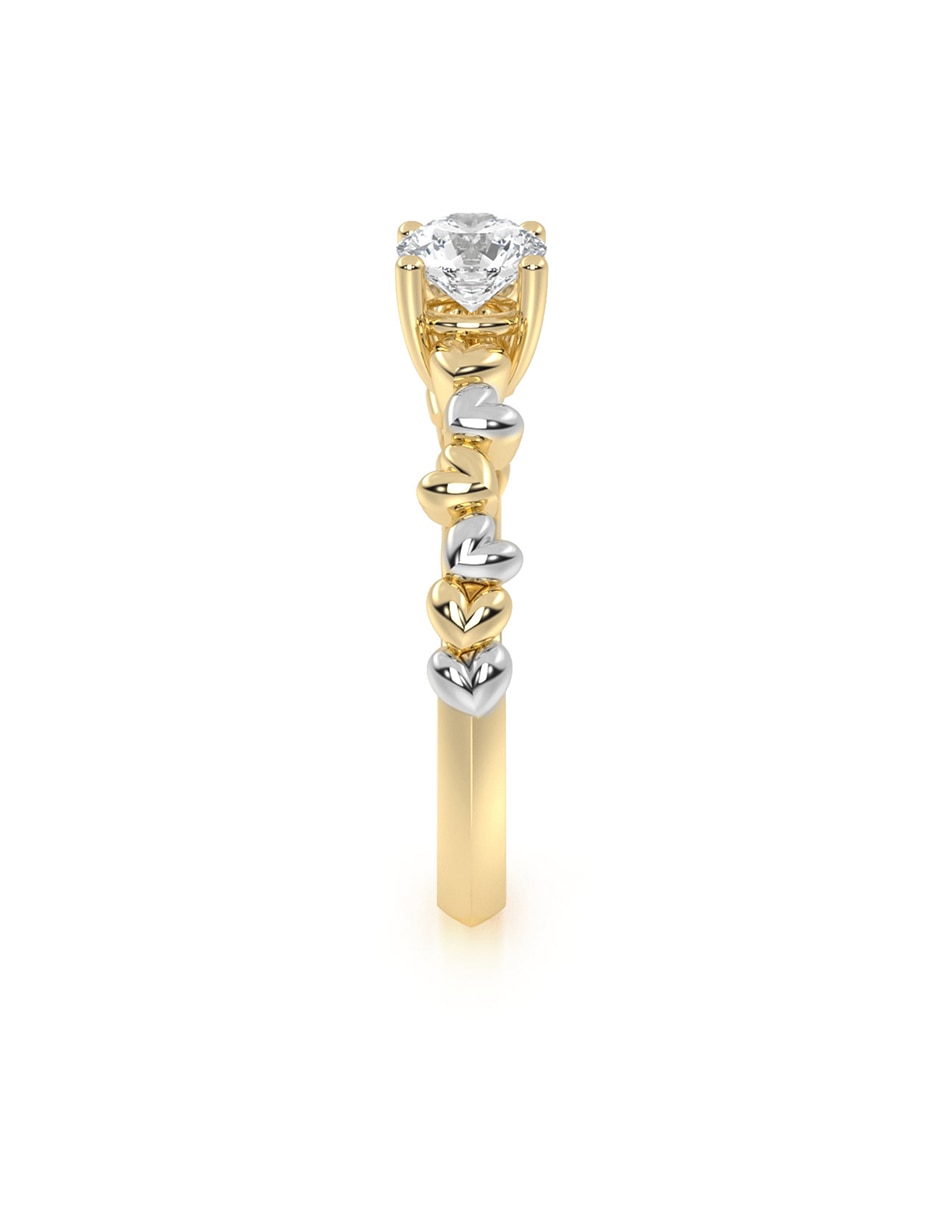 Anillo de compromiso de oro 18 K Abba Joyas moissanita