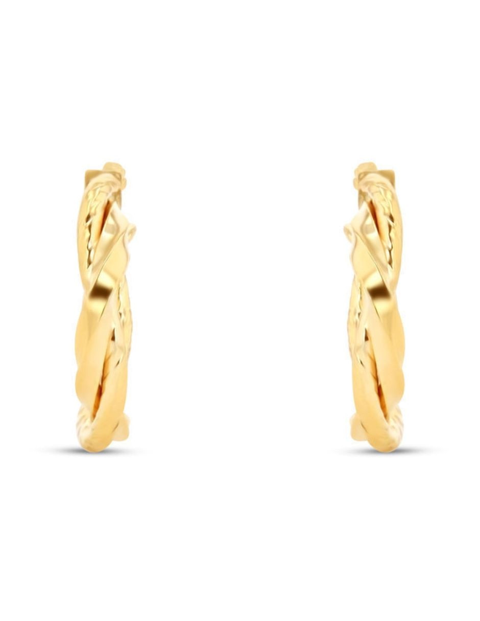 Arracadas Joyerias Bizzarro de oro amarillo 10 k con acabado brillante Arracadas Joyerias Bizzarro de oro amarillo 10 k con acabado brillante