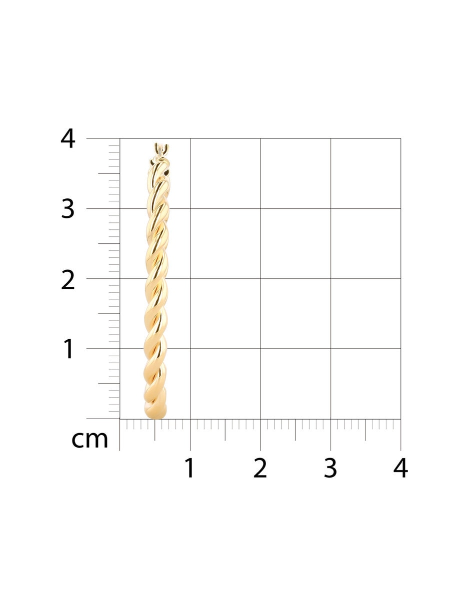 Arracadas de oro amarillo 14 K con acabado brillante 5