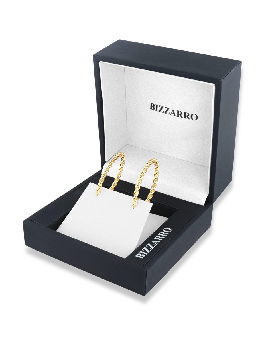 Arracadas de oro amarillo 14 K con acabado brillante 3