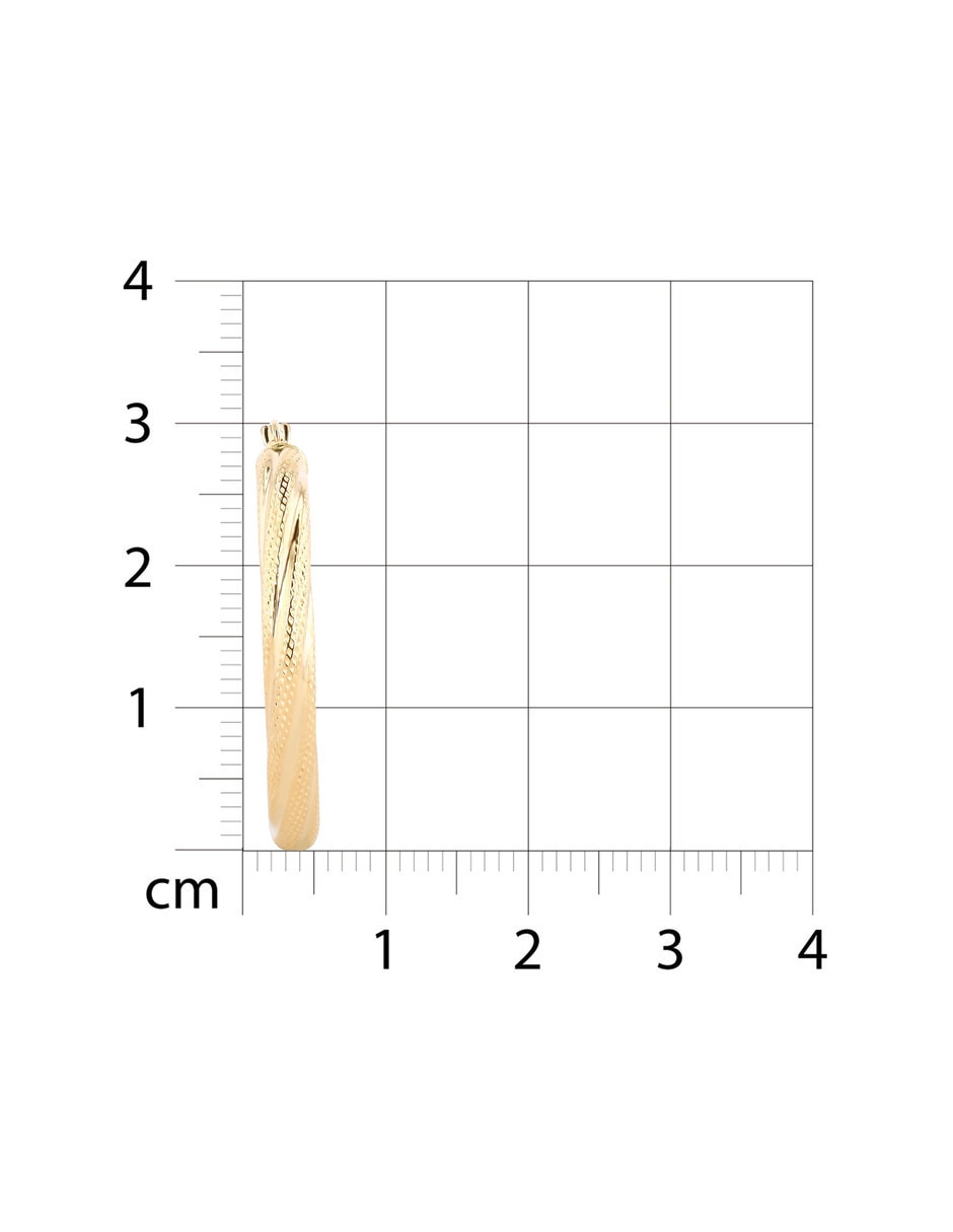 Arracadas de oro amarillo 14 K con acabado brillante 5