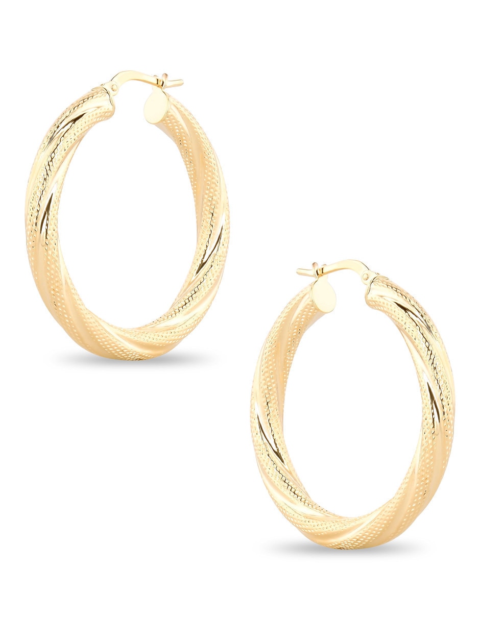 Arracadas JOYERÍAS BIZZARRO de oro amarillo 14 K con acabado brillante