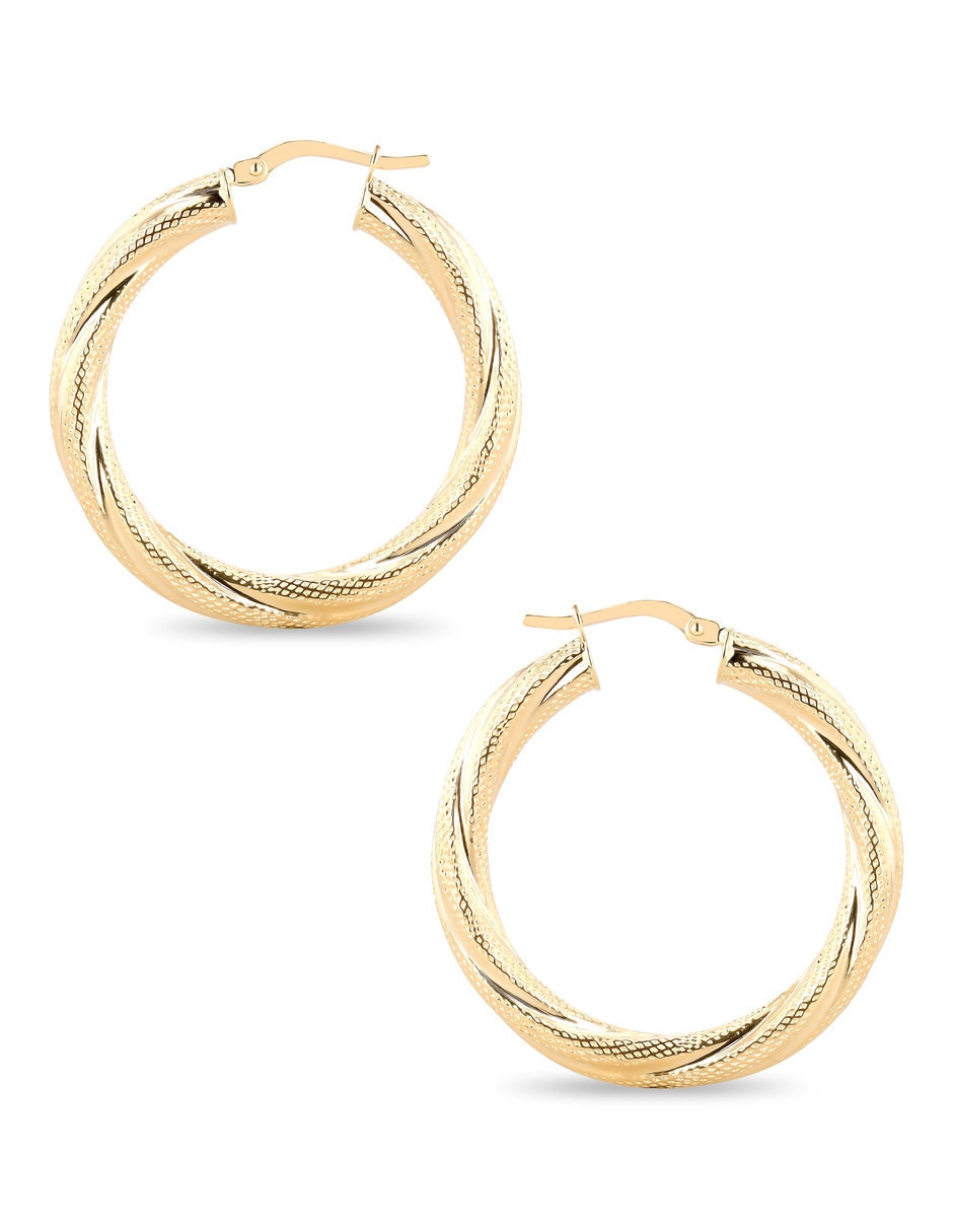 Arracadas JOYERÍAS BIZZARRO de oro amarillo 14 K con acabado brillante