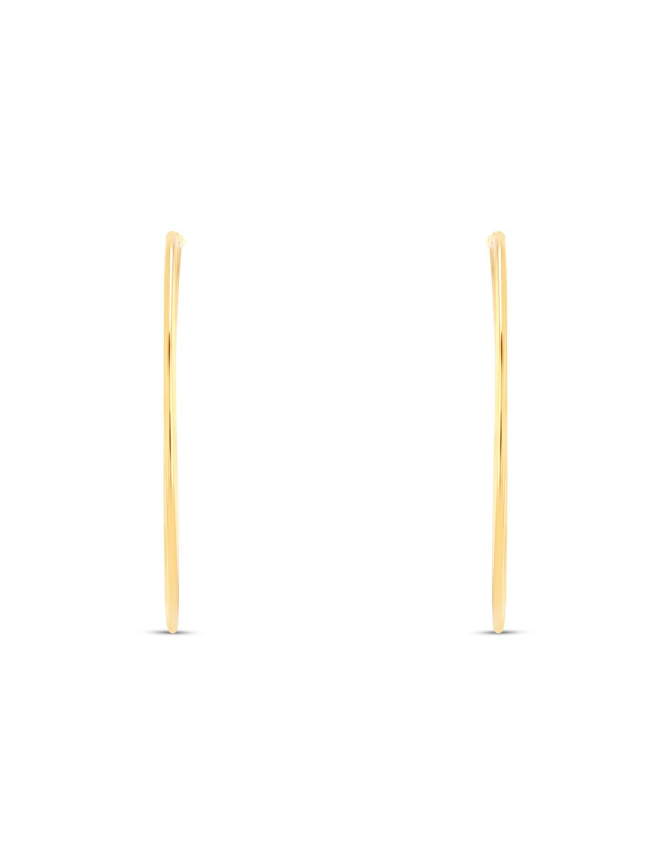 Arracadas de oro amarillo 14 K con acabado brillante