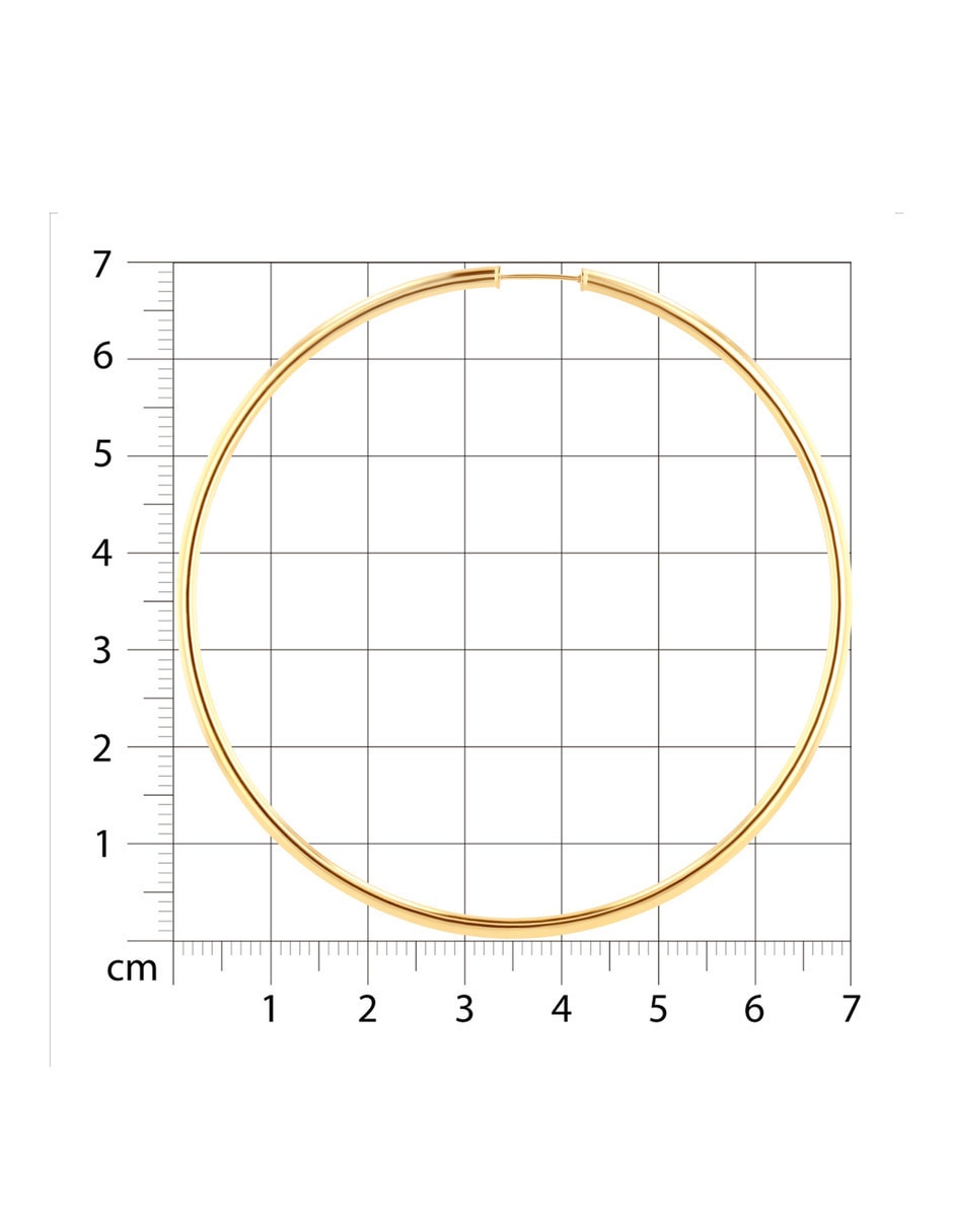 Arracadas de oro amarillo 14 K con acabado brillante 5