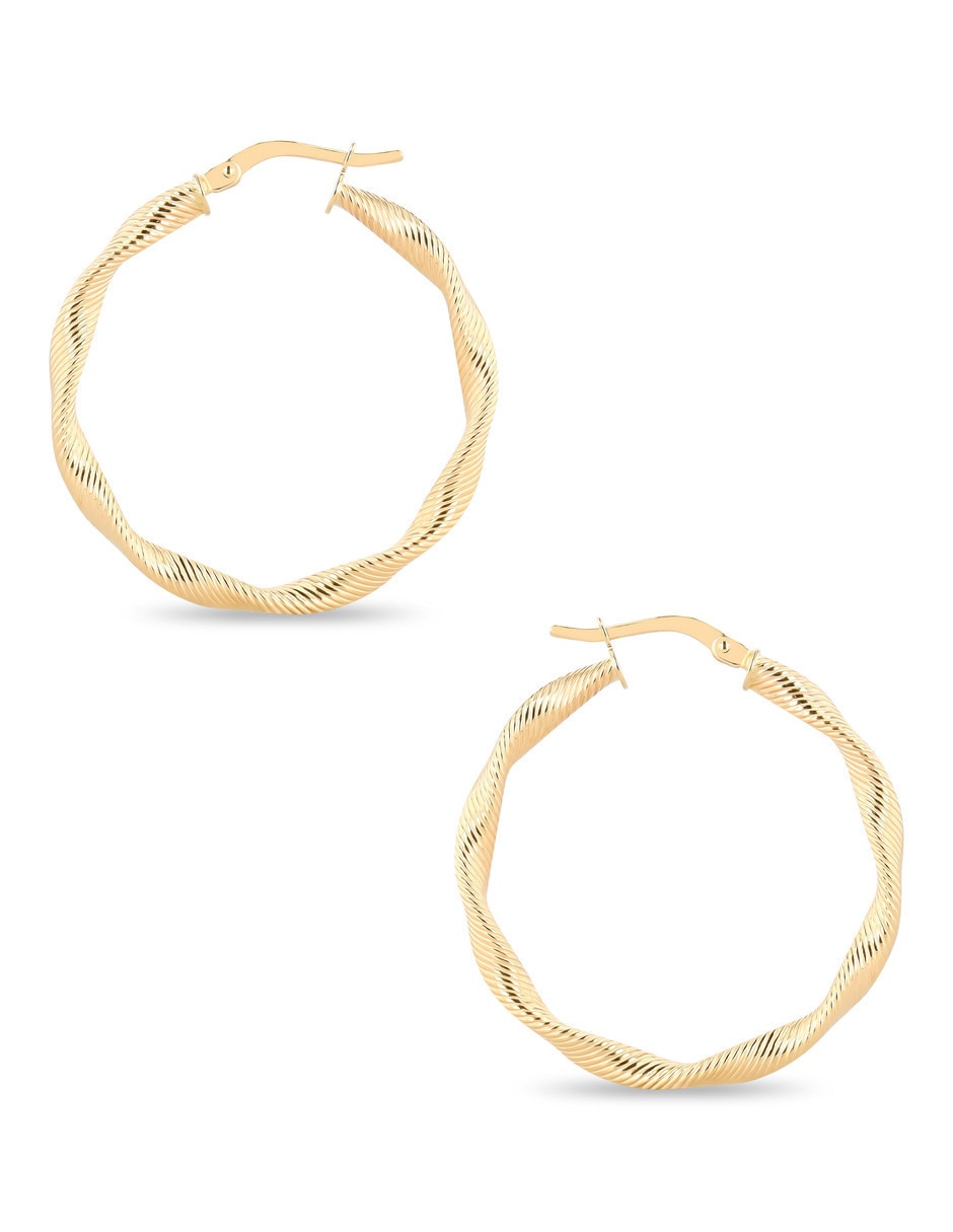 Arracadas JOYERÍAS BIZZARRO de oro amarillo 14 K con acabado brillante