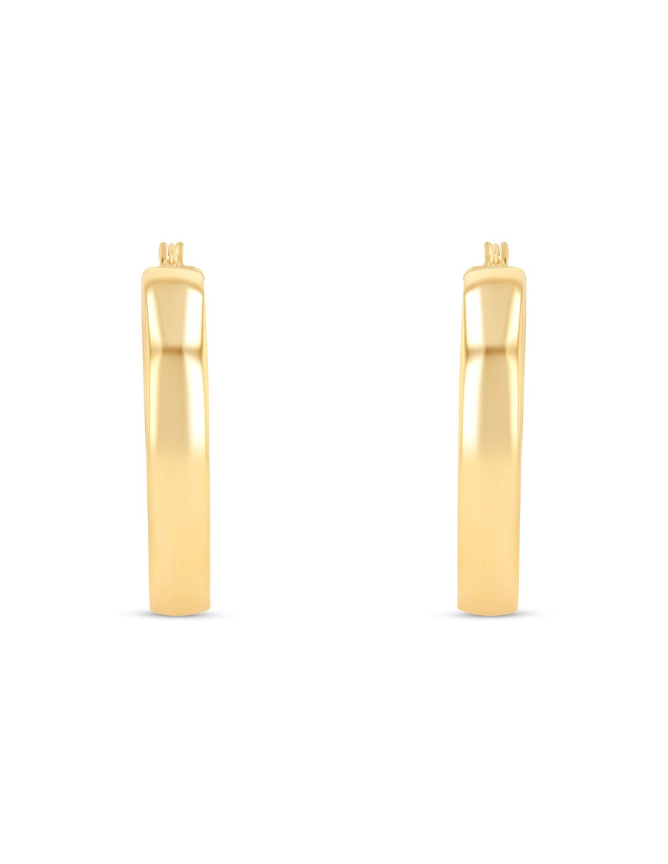 Arracadas de oro amarillo 14 K con acabado brillante 1