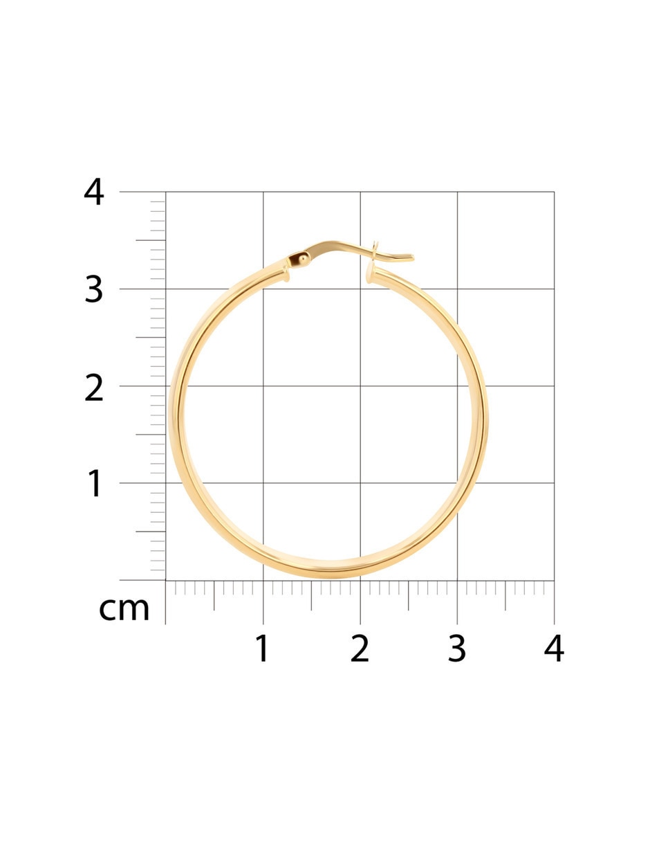 Arracadas de oro amarillo 14 K con acabado brillante 5