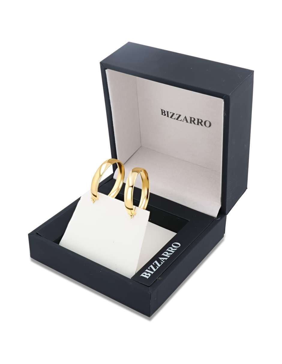 Arracadas de oro amarillo 14 K con acabado brillante 3