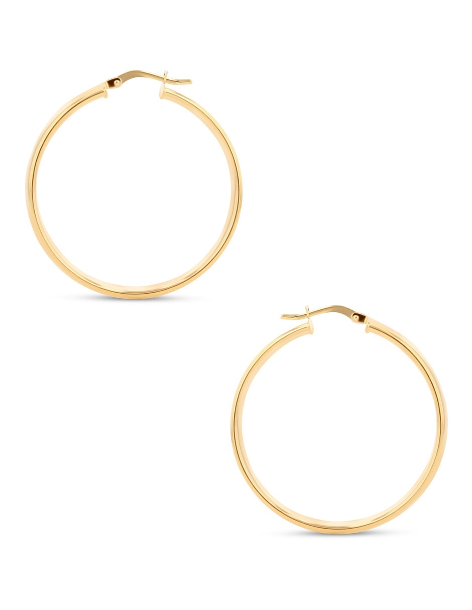 Arracadas de oro amarillo 14 K con acabado brillante Arracadas de oro amarillo 14 K con acabado brillante