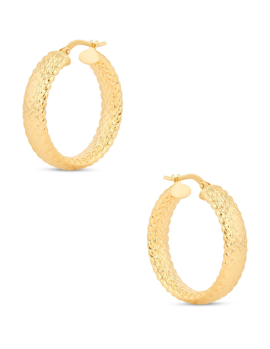 Arracadas Joyerias Bizzarro de oro amarillo 14 k con acabado brillante