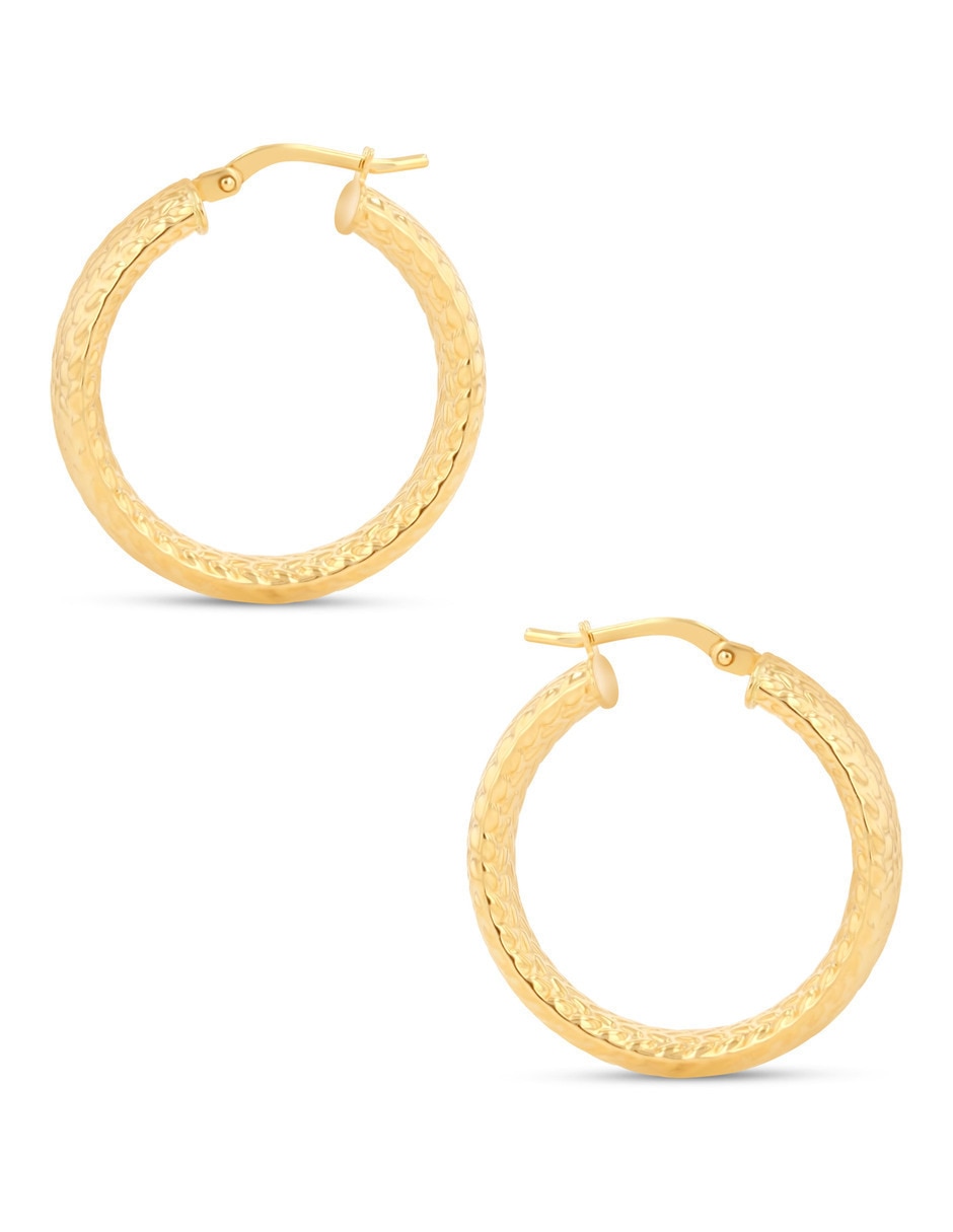 Arracadas Joyerias Bizzarro de oro amarillo 14 k con acabado brillante