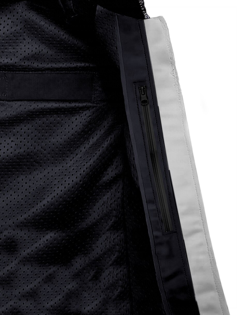 Chamarra para motociclista con bolsillos para hombre 4
