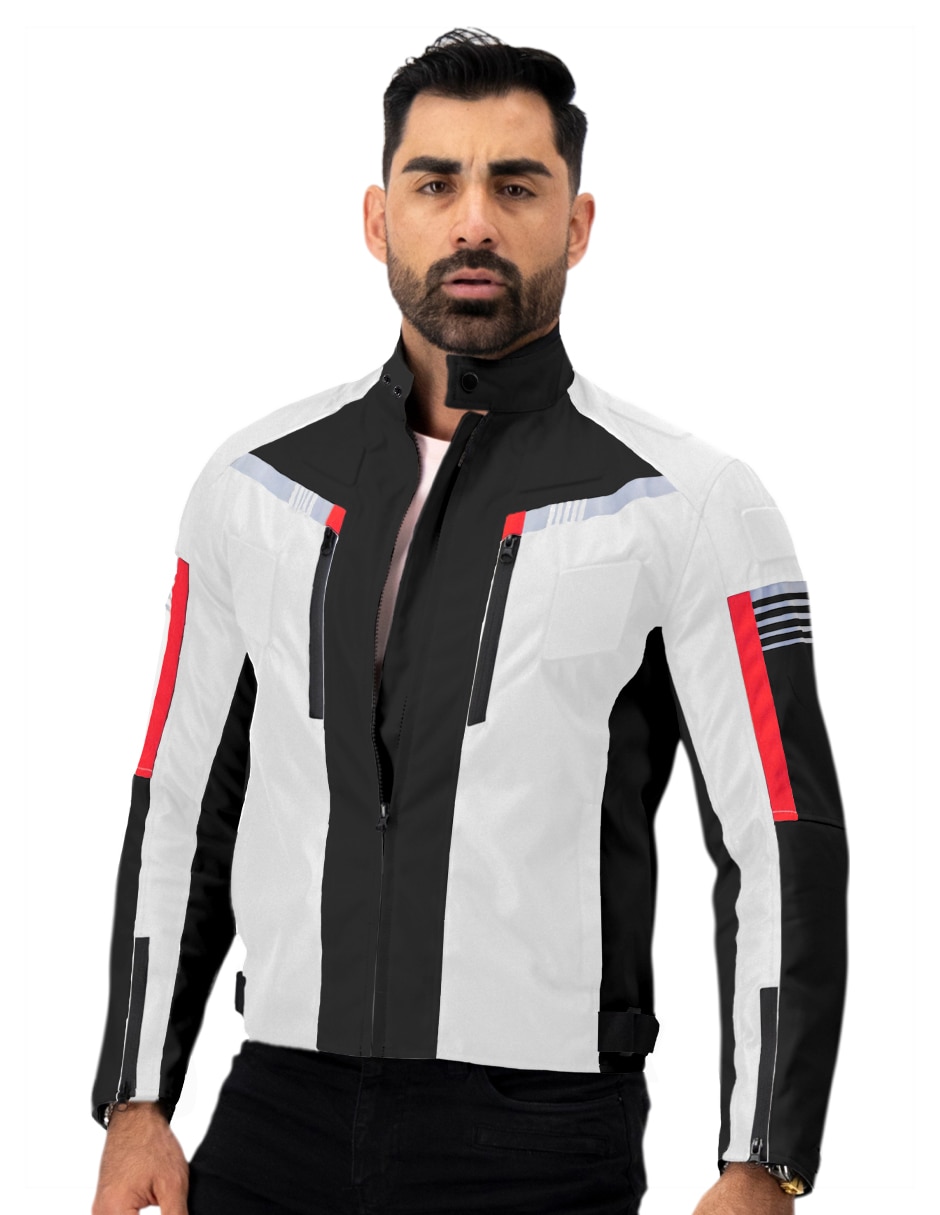 Chamarra para motociclista con bolsillos para hombre Chamarra para motociclista con bolsillos para hombre