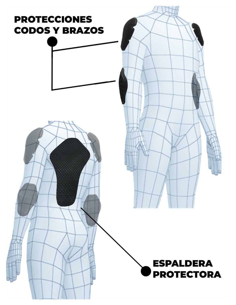 Chamarra para motociclista con bolsillos para hombre 2