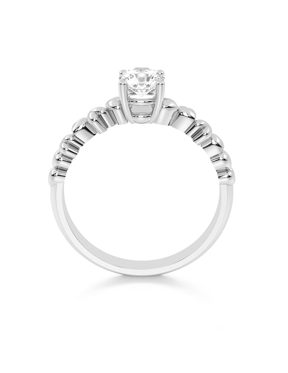 Anillo de compromiso de oro 10 K moissanita 5