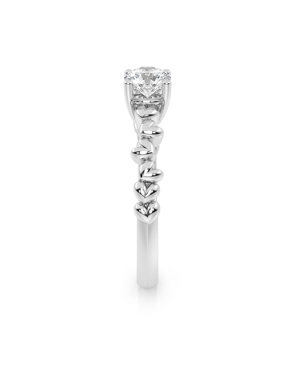 Anillo de compromiso de oro 10 K moissanita 2