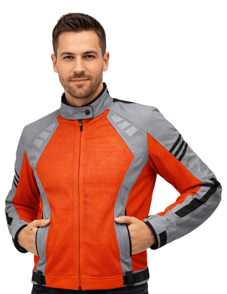Chamarra para motociclista Roosevelt Biker con bolsillos para hombre