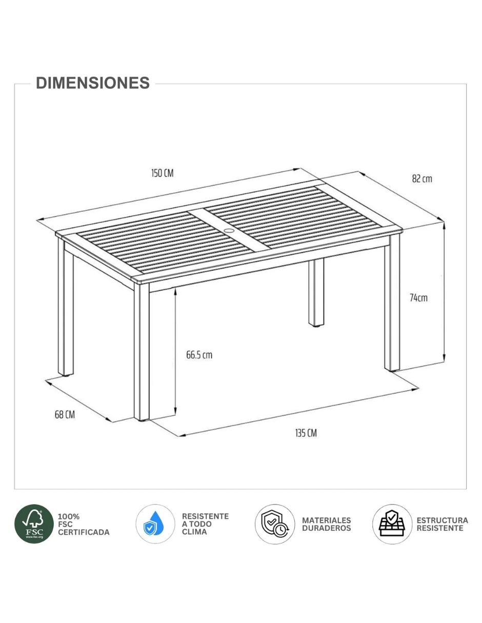Comedor Monterrey para 4 personas 9