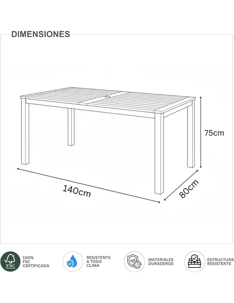 Comedor Birmingham MIDTOWN CONCEPT para 4 personas de Madera