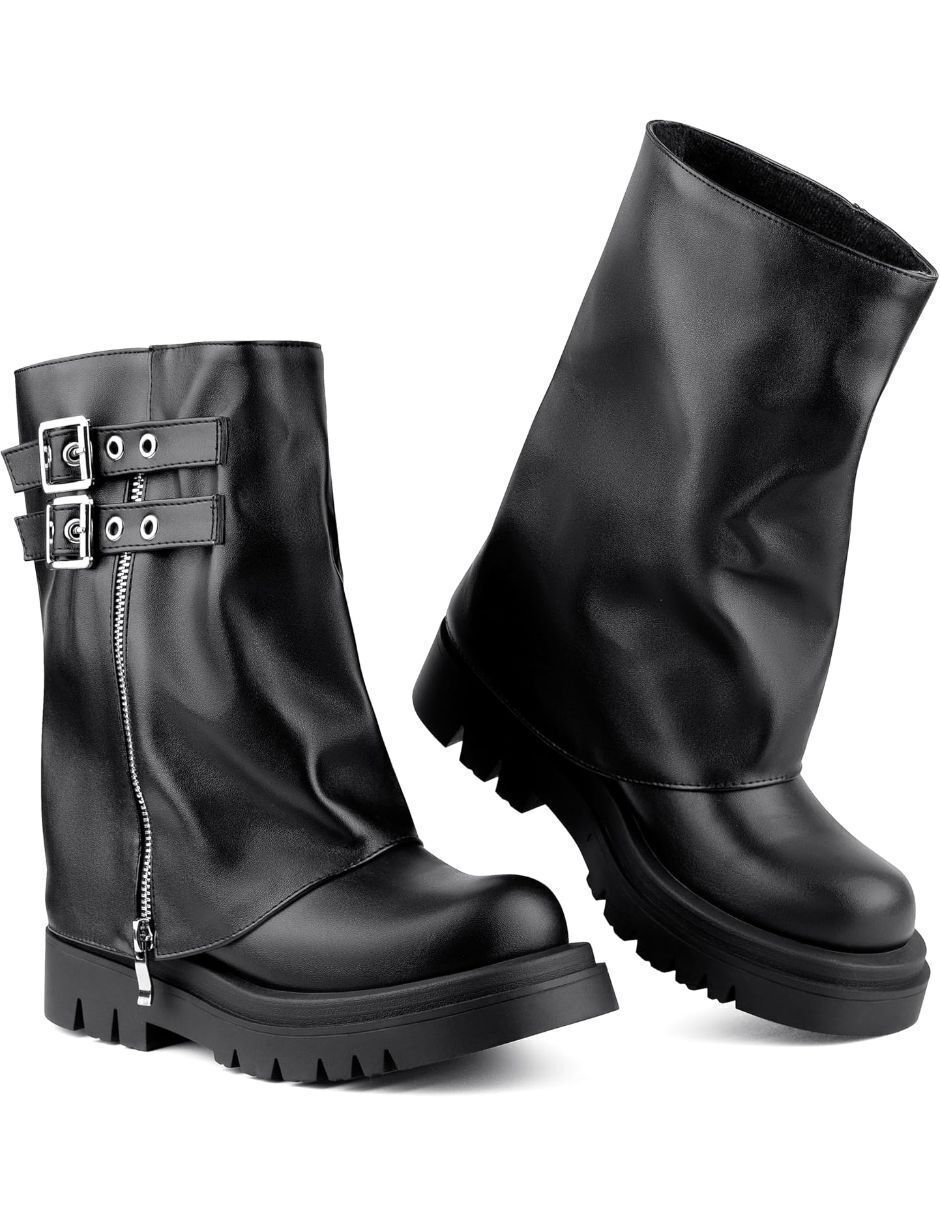 Bota media pierna gwin para mujer