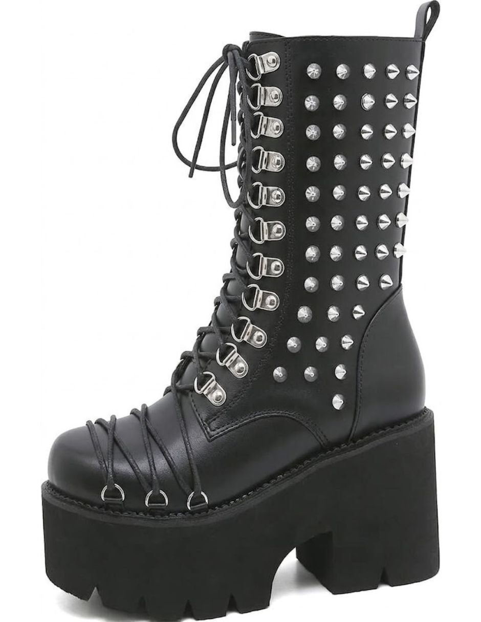 Bota media pierna gwin para mujer