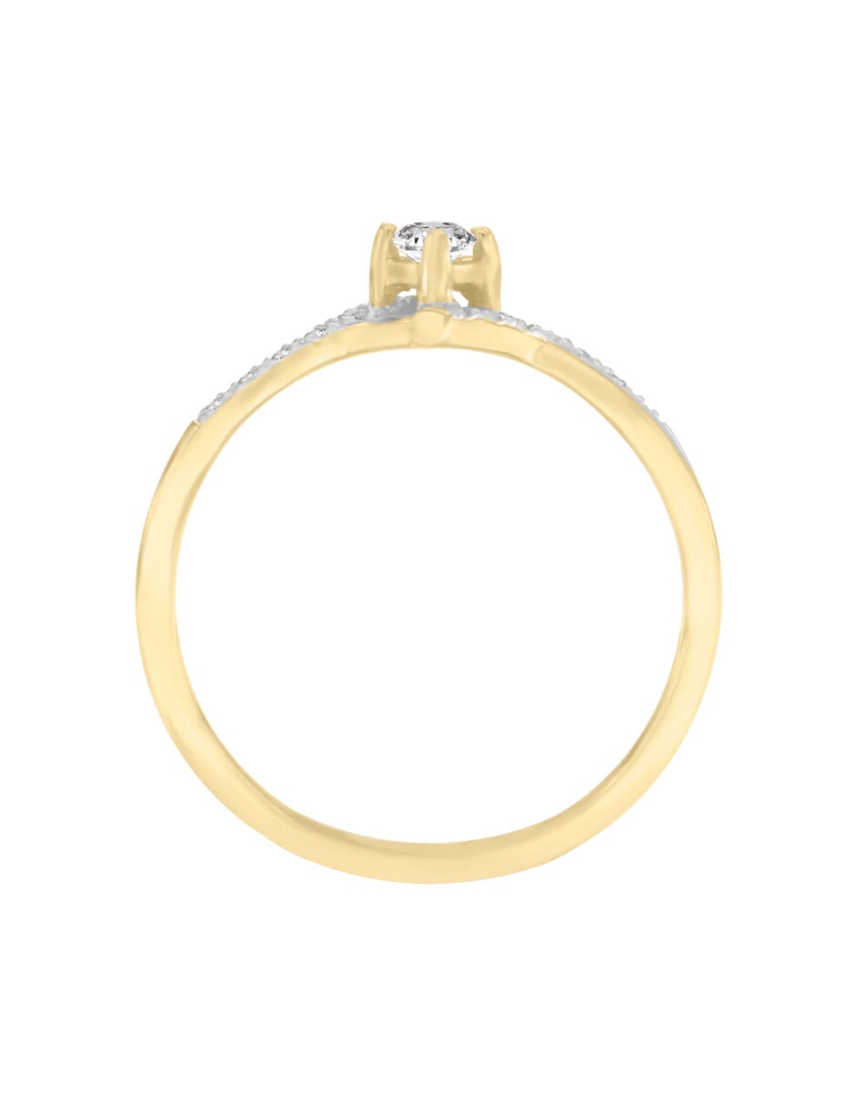 Anillo de compromiso de oro 14 K KLAMORE Bruna diamante