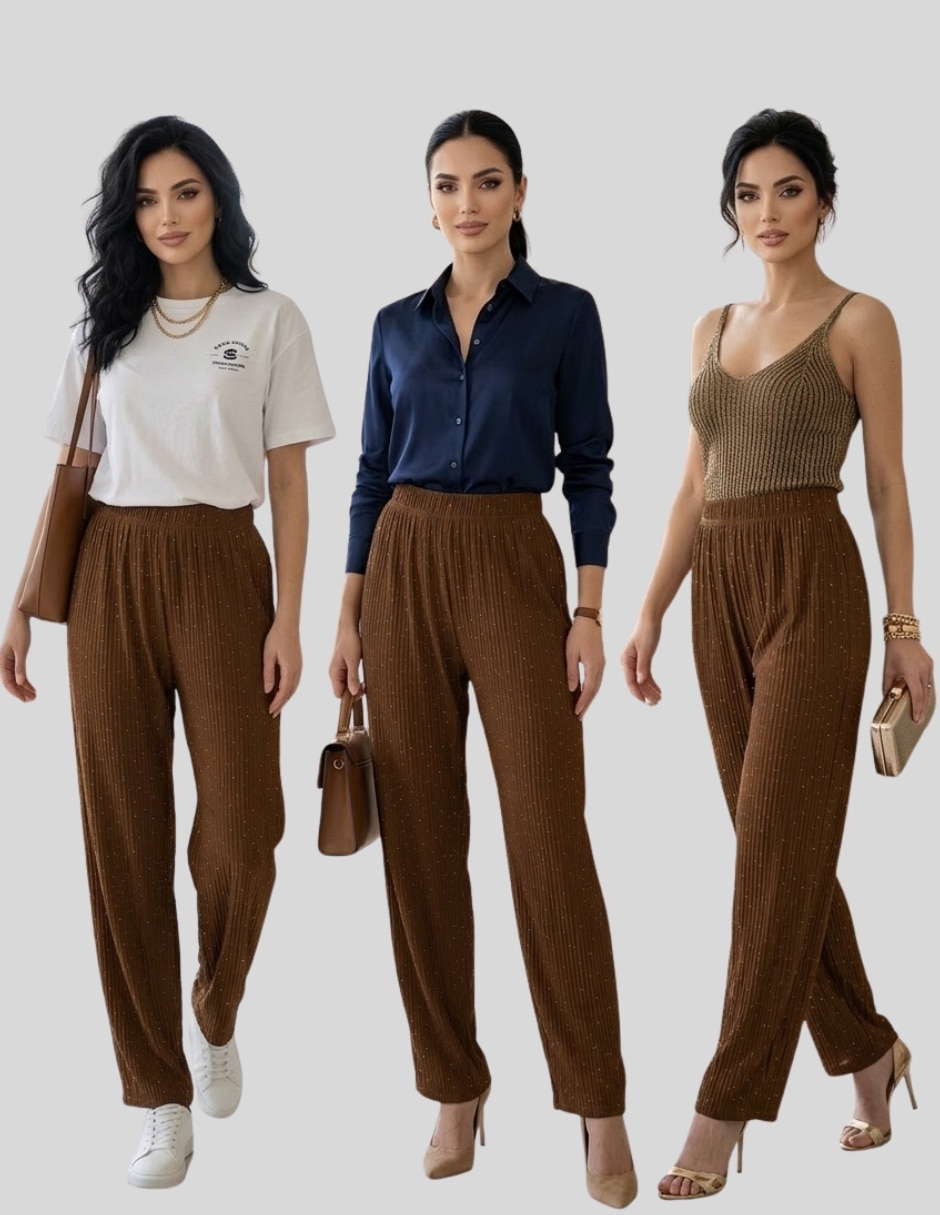 Pantalón de vestir recto para mujer 6