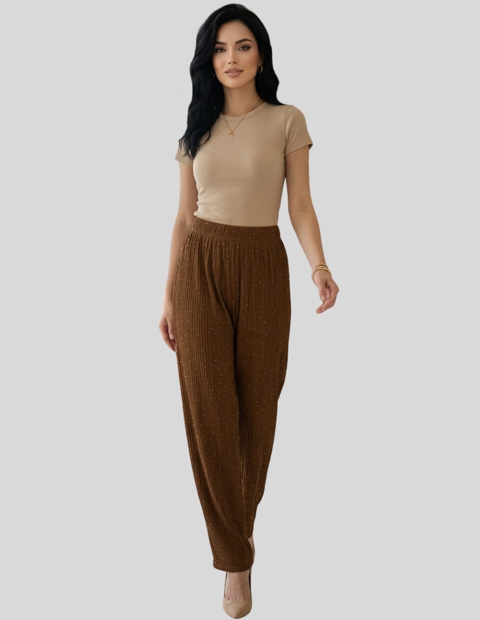 Pantalón de vestir recto para mujer 8