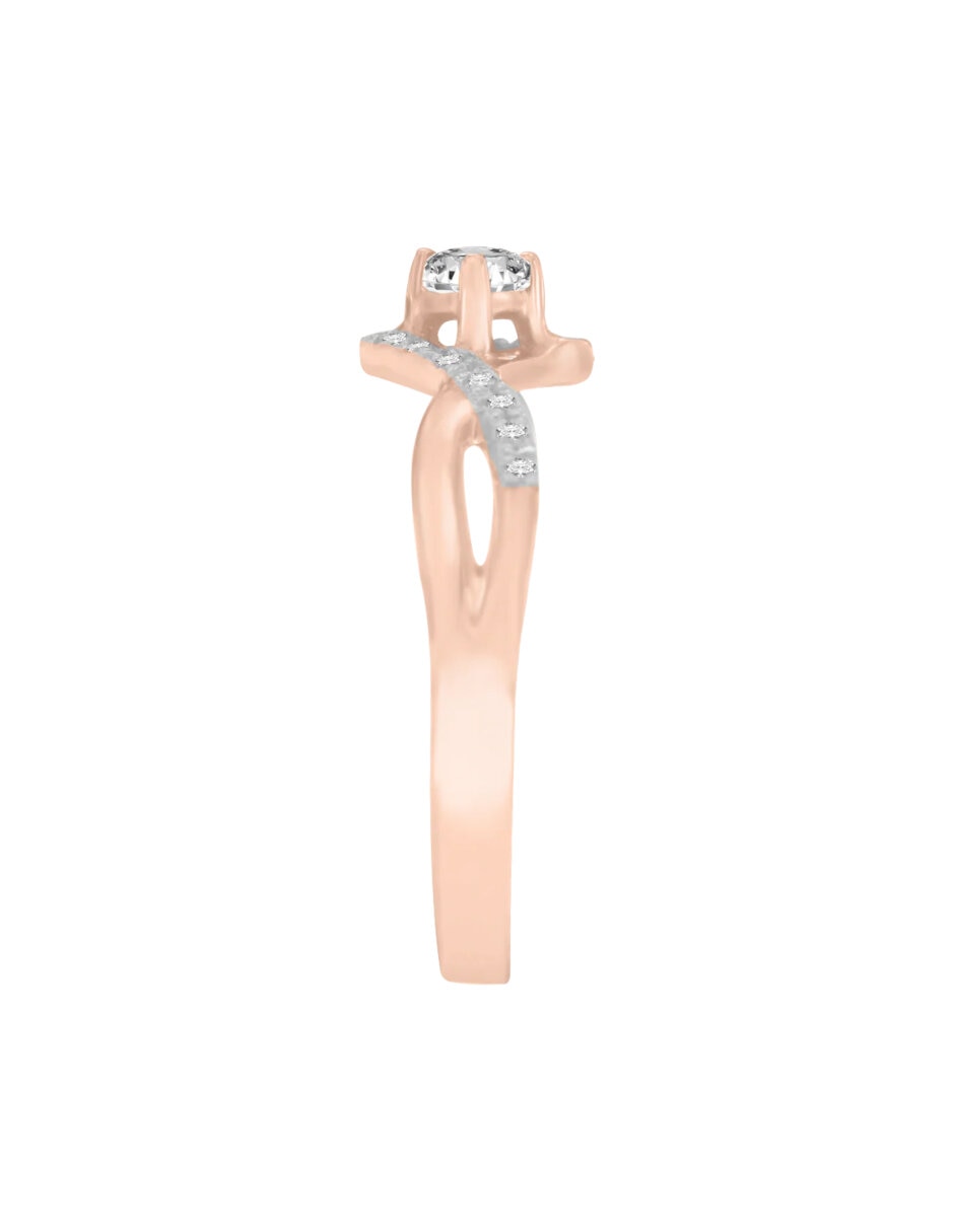 Anillo de compromiso de oro 14 K Bruna diamante 4