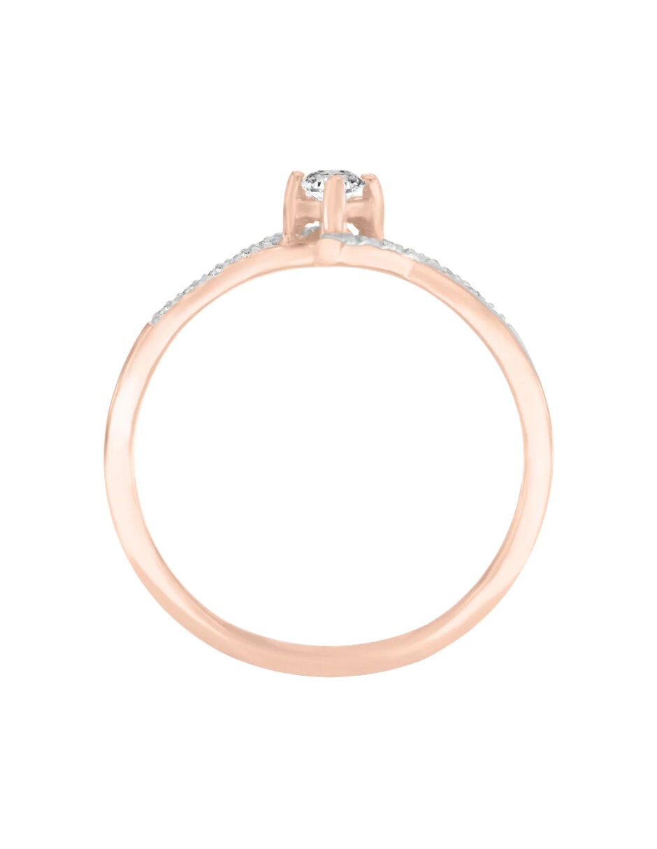 Anillo de compromiso de oro 14 K Bruna diamante 3