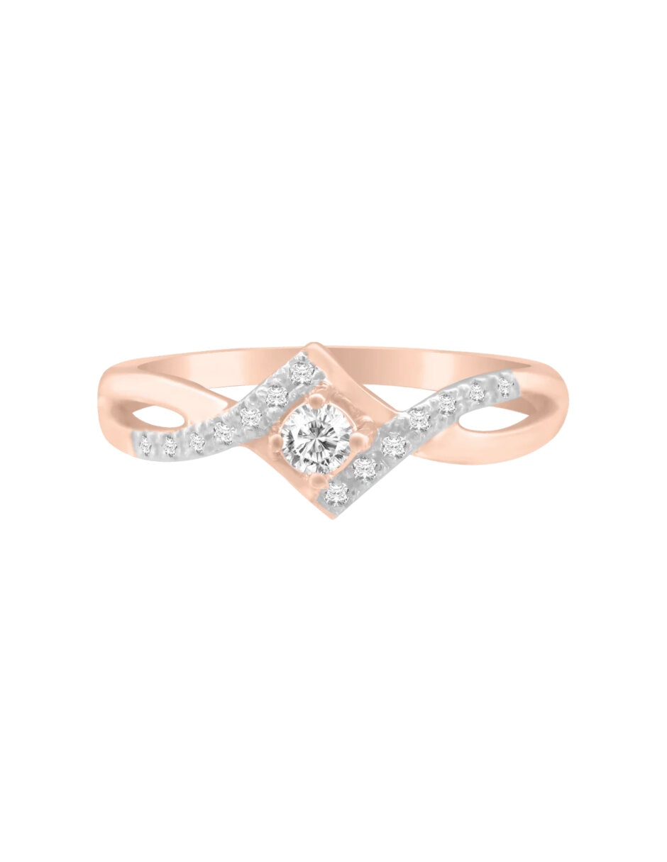 Anillo de compromiso de oro 14 K Bruna diamante Anillo de compromiso de oro 14 K Bruna diamante