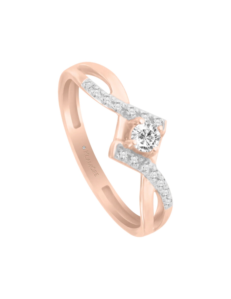 Anillo de compromiso de oro 14 K Bruna diamante 5