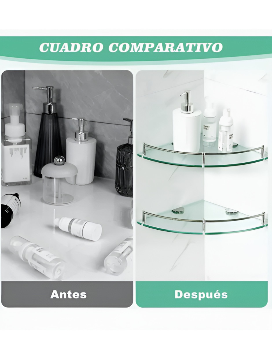Set de repisas armable de vidrio 2