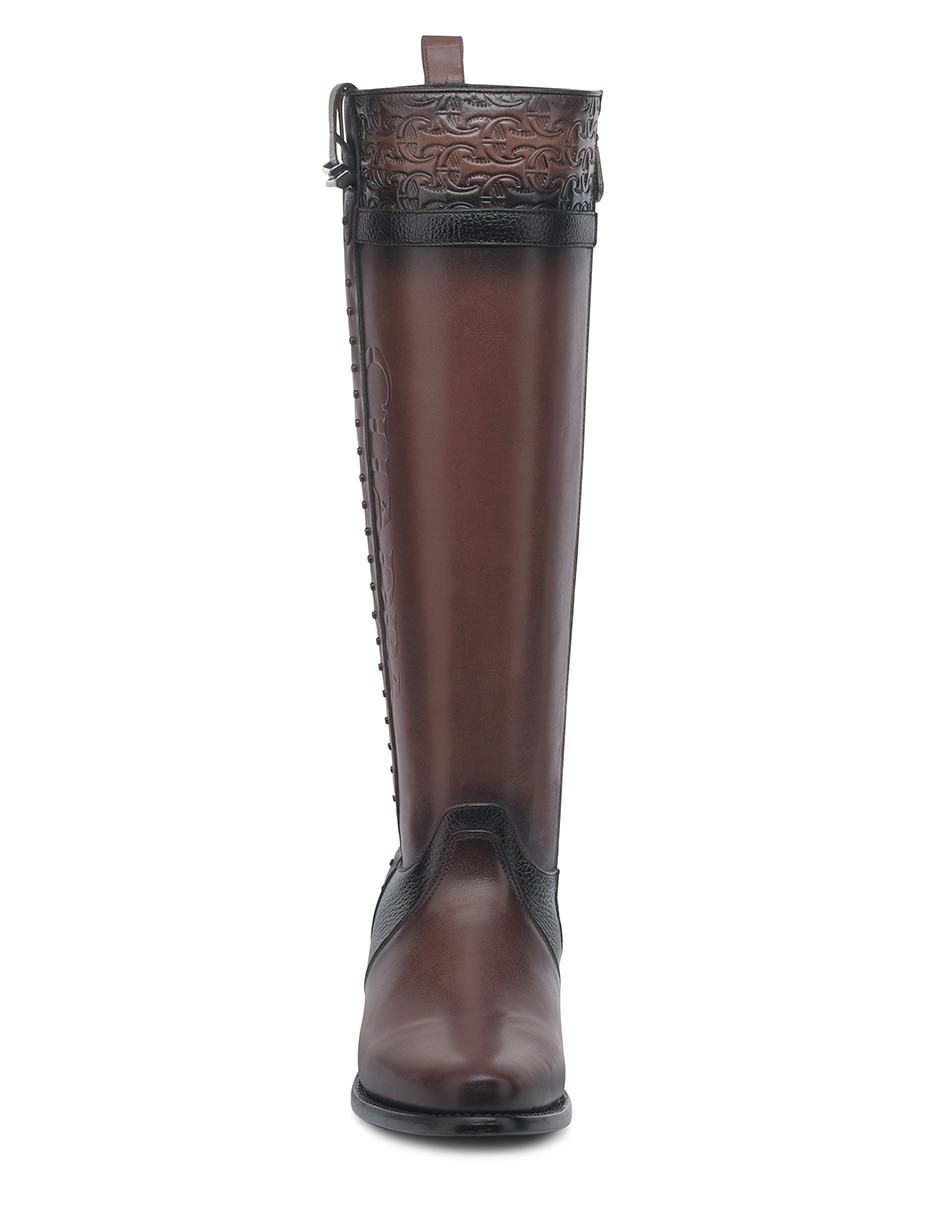 Bota rodilla de piel para mujer 2