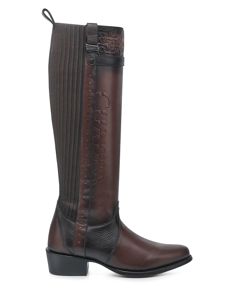 Bota rodilla de piel para mujer 4