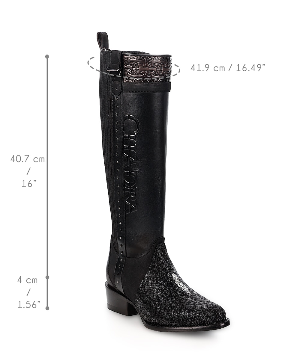 Bota rodilla de piel para mujer 5
