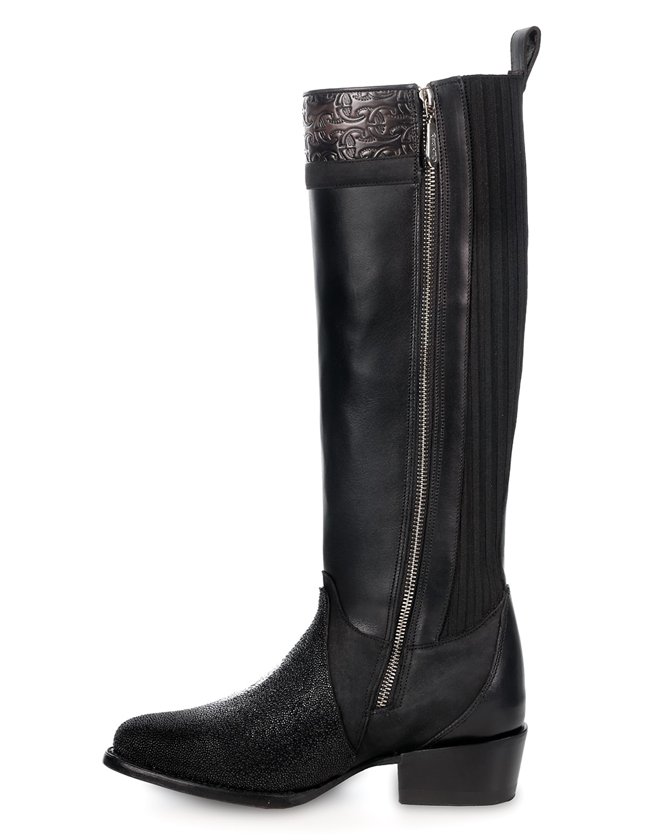 Bota rodilla de piel para mujer 3