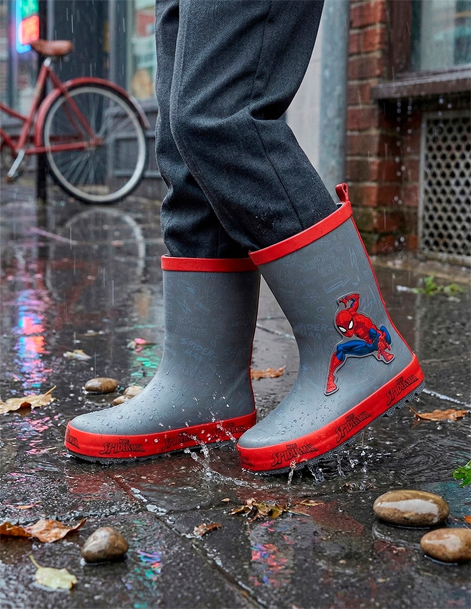 Bota Ninos Waterproof Marvel Spiderman para niño