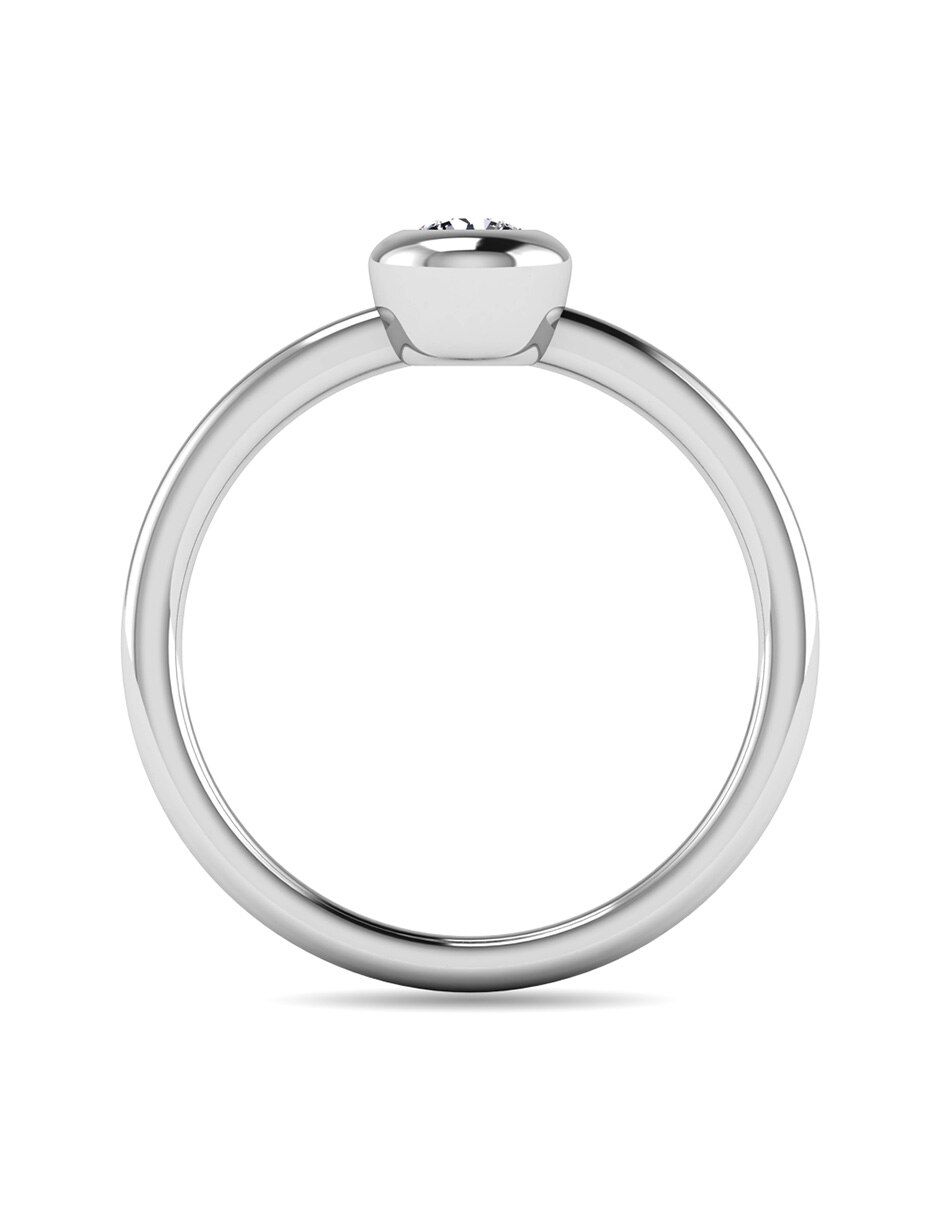 Anillo de compromiso de oro blanco 10 k diamante