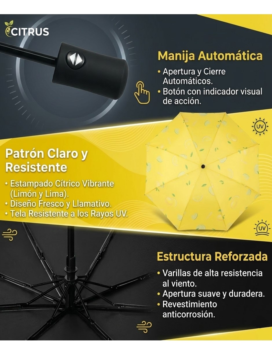 Paraguas plegable con protección UV 3